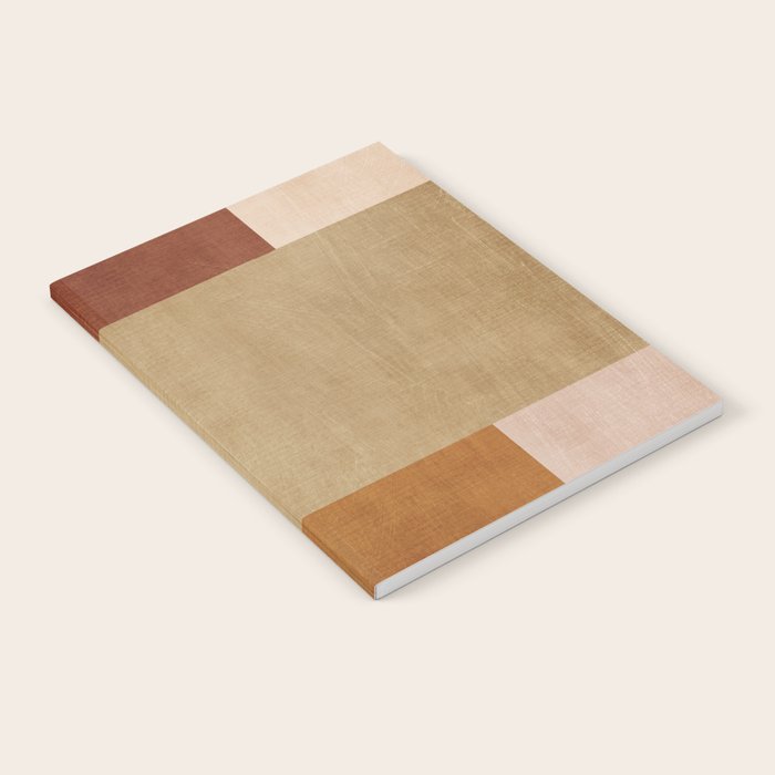 Modern Geometric Terra Beige Mustard Abstract Notebook Gallery Image 2