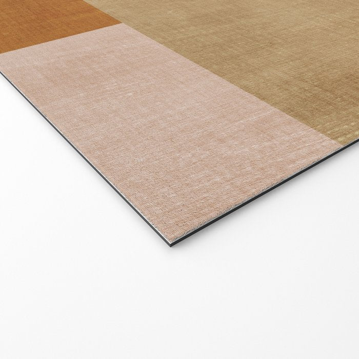 Modern Geometric Terra Beige Mustard Abstract Welcome Mat Gallery Image 2
