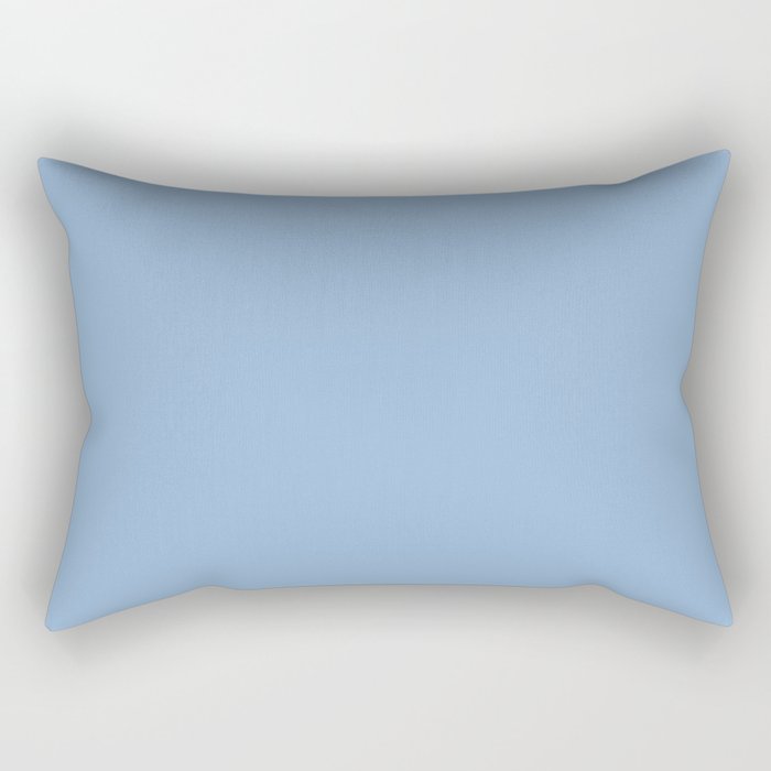 Blue Bell light pastel solid color Rectangular Pillow Gallery Image 1