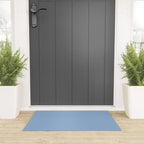 Blue Bell light pastel solid color Welcome Mat Gallery Image 3