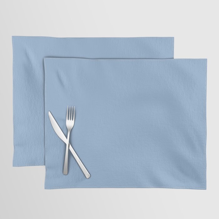 Blue Bell light pastel solid color Placemat Gallery Image 1