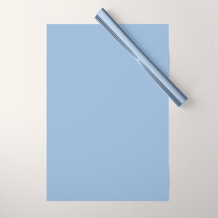 Blue Bell light pastel solid color Wrapping Paper Gallery Image 1