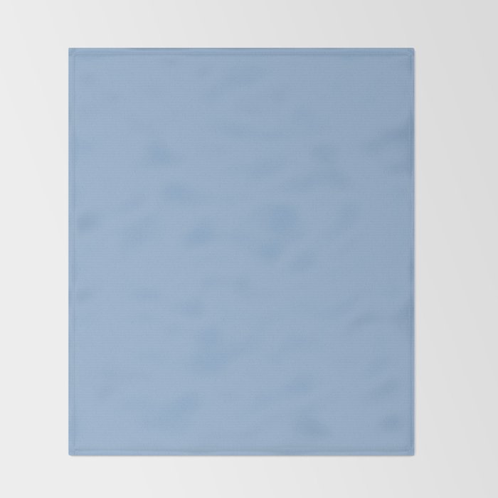 Blue Bell light pastel solid color Throw Blanket Gallery Image 2