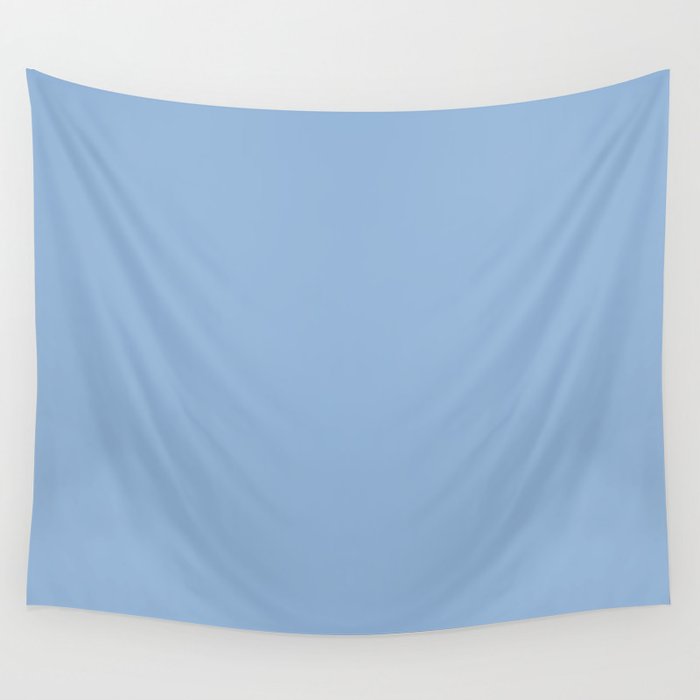 Blue Bell light pastel solid color Wall Tapestry Gallery Image 4