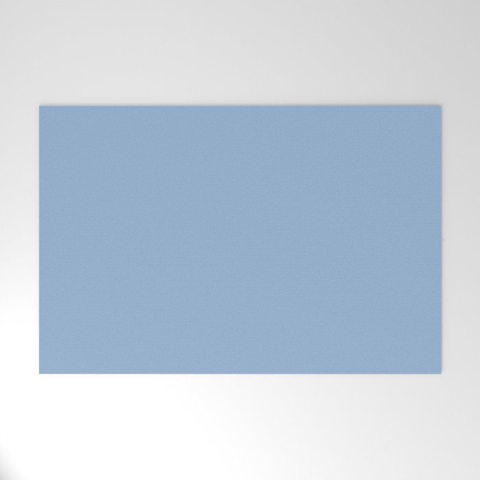 Blue Bell light pastel solid color Welcome Mat Gallery Image 1