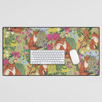 fox pattern Desk Mat Gallery Image 1