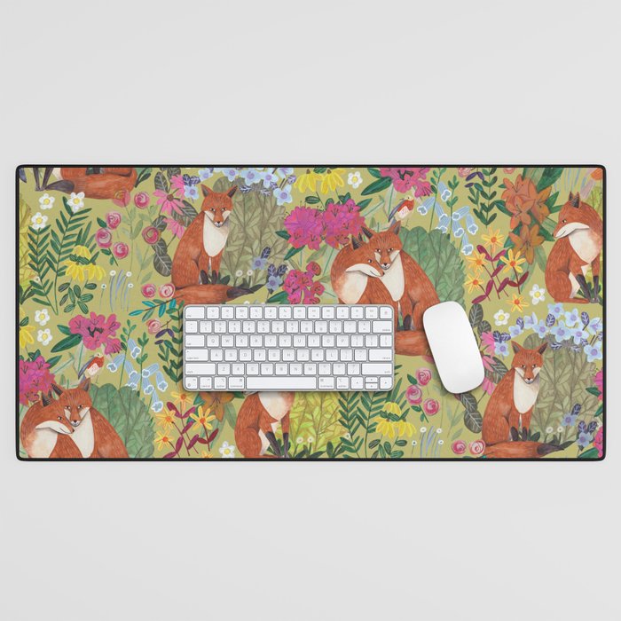 fox pattern Desk Mat Gallery Image 1