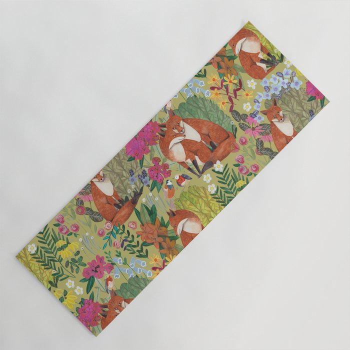 fox pattern Yoga Mat Gallery Image 1
