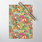 fox pattern Wrapping Paper Gallery Image 1