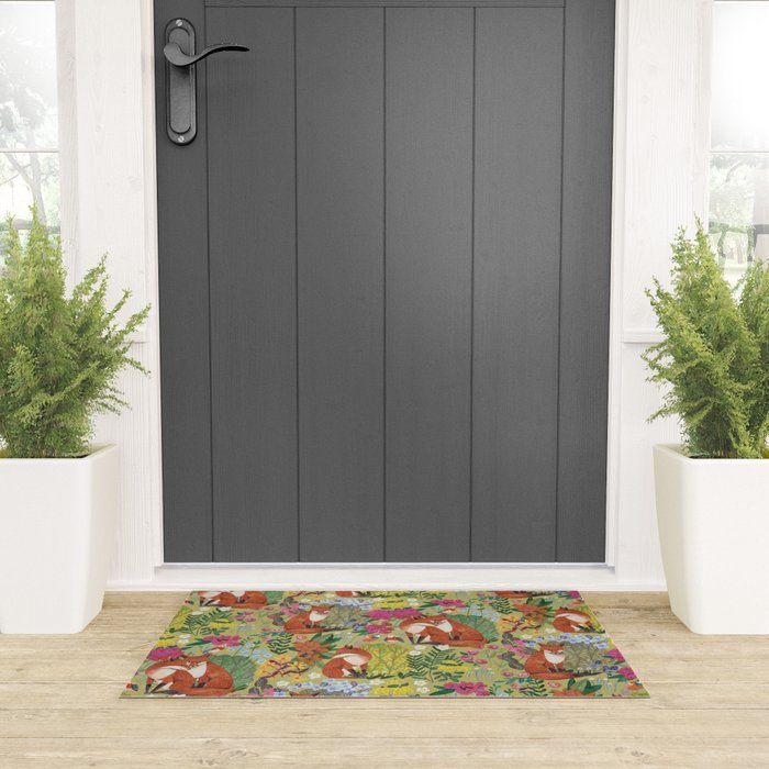 fox pattern Welcome Mat Gallery Image 3