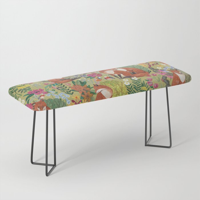 fox pattern Bench Gallery Image 1