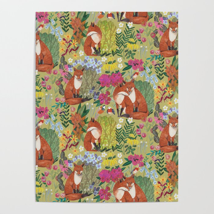 fox pattern Poster Gallery Image 4