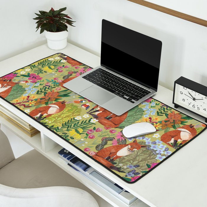 fox pattern Desk Mat Gallery Image 2
