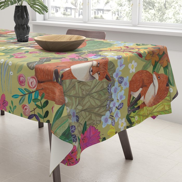 fox pattern Tablecloth Gallery Image 3