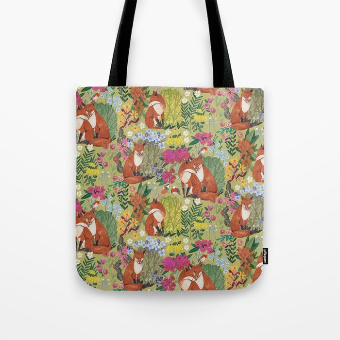 fox pattern Tote Bag Gallery Image 1