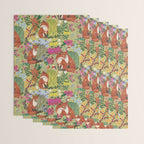 fox pattern Wrapping Paper Gallery Image 3