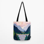 Winter Mountain Lake Tote Bag Gallery Image 2