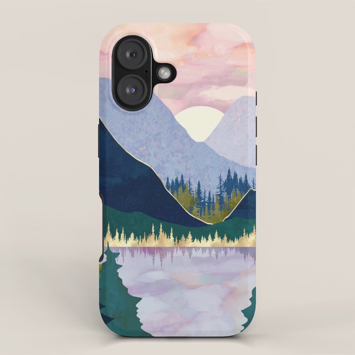 Winter Mountain Lake iPhone Case Gallery Image 1