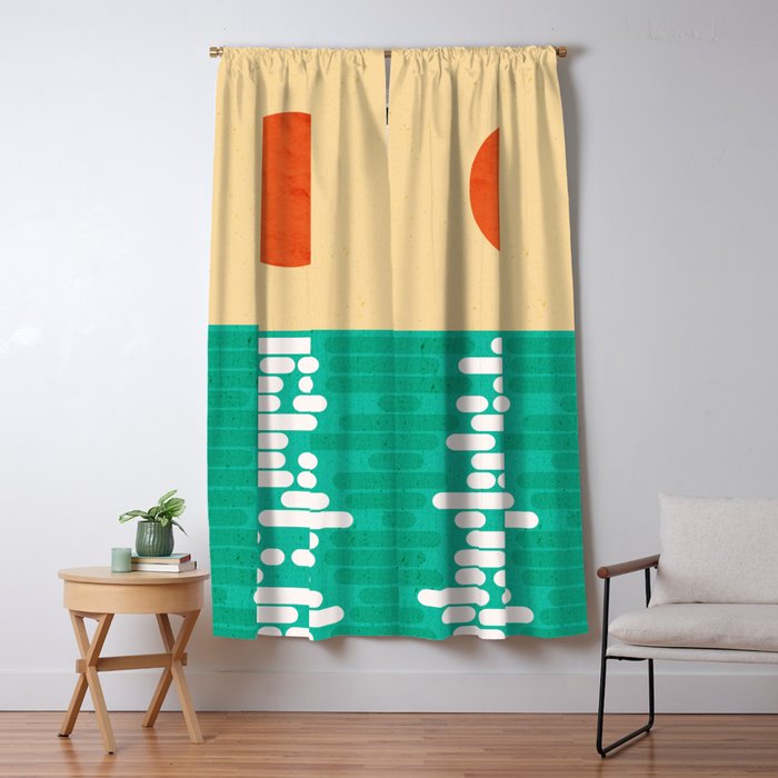 Sun over the sea Window Curtain Gallery Image 5