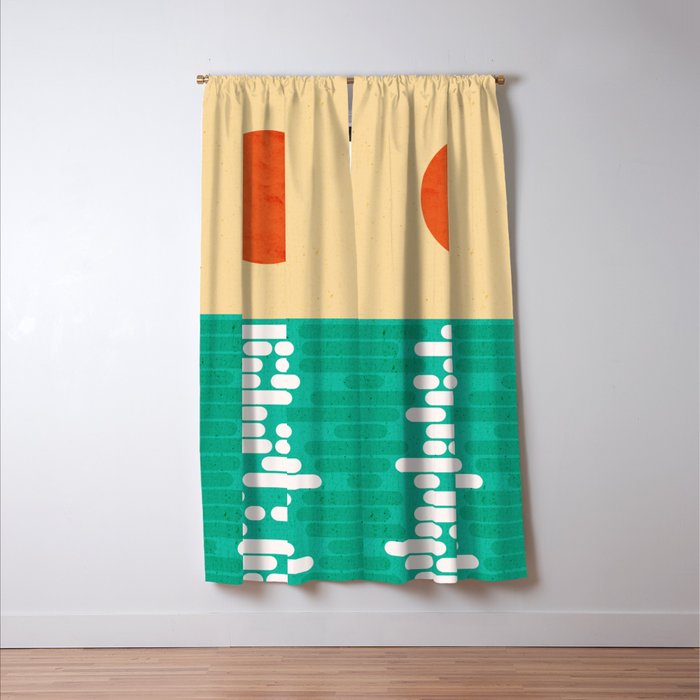 Sun over the sea Window Curtain Gallery Image 3