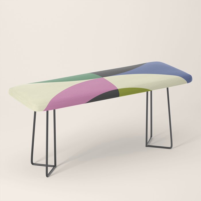 abstract mid mod retro with pink 3 Bench Gallery Image 1