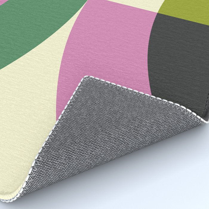 abstract mid mod retro with pink 3 Rug Gallery Image 4
