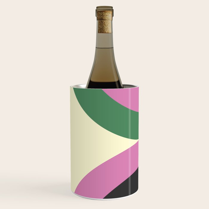 abstract mid mod retro with pink 3 Wine Chiller Gallery Image 2