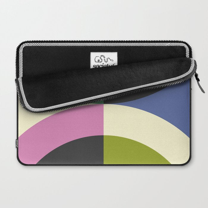 abstract mid mod retro with pink 3 Laptop Sleeve Gallery Image 2