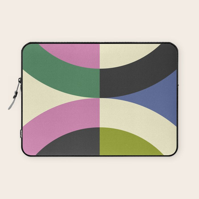 abstract mid mod retro with pink 3 Laptop Sleeve Gallery Image 1