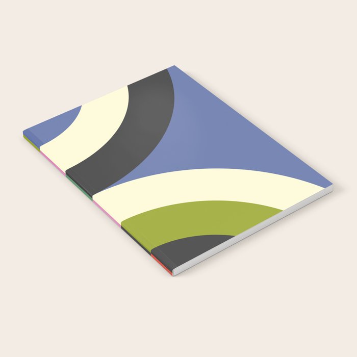 abstract mid mod retro with pink 3 Notebook Gallery Image 1