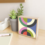 abstract mid mod retro with pink 3 Mini Art Print Gallery Image 2