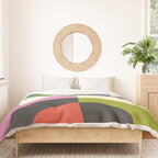 abstract mid mod retro with pink 3 Duvet Cover Gallery Image 3