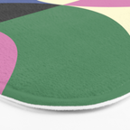 abstract mid mod retro with pink 3 Bath Mat Gallery Image 3