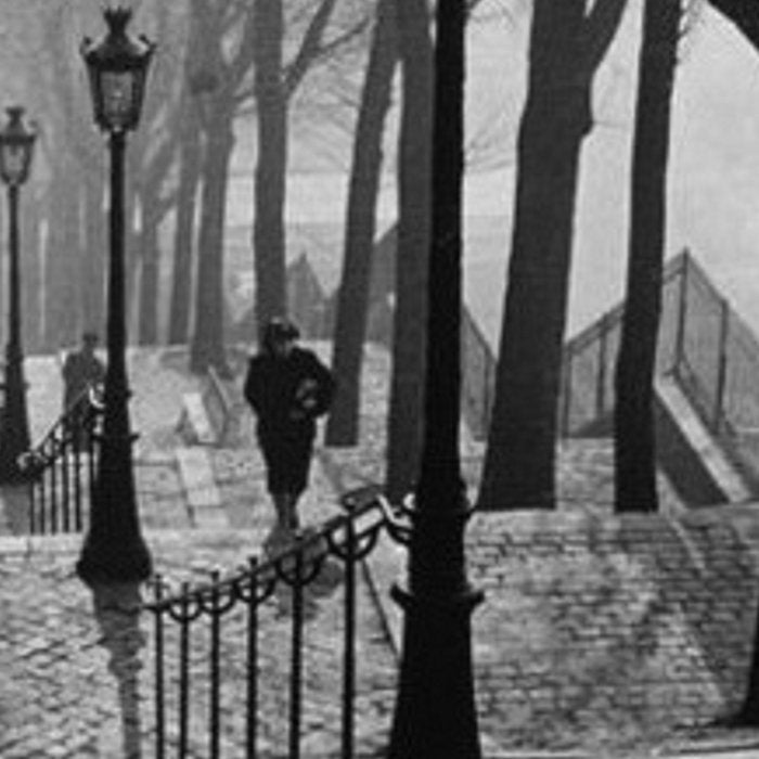 Sacre Coeur, Montmartre, Paris, France Stairs black and white photograph / black and white photography Coffee Mug Gallery Image 2