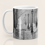 Sacre Coeur, Montmartre, Paris, France Stairs black and white photograph / black and white photography Coffee Mug Gallery Image 3