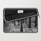 Sacre Coeur, Montmartre, Paris, France Stairs black and white photograph / black and white photography Laptop Sleeve Gallery Image 2