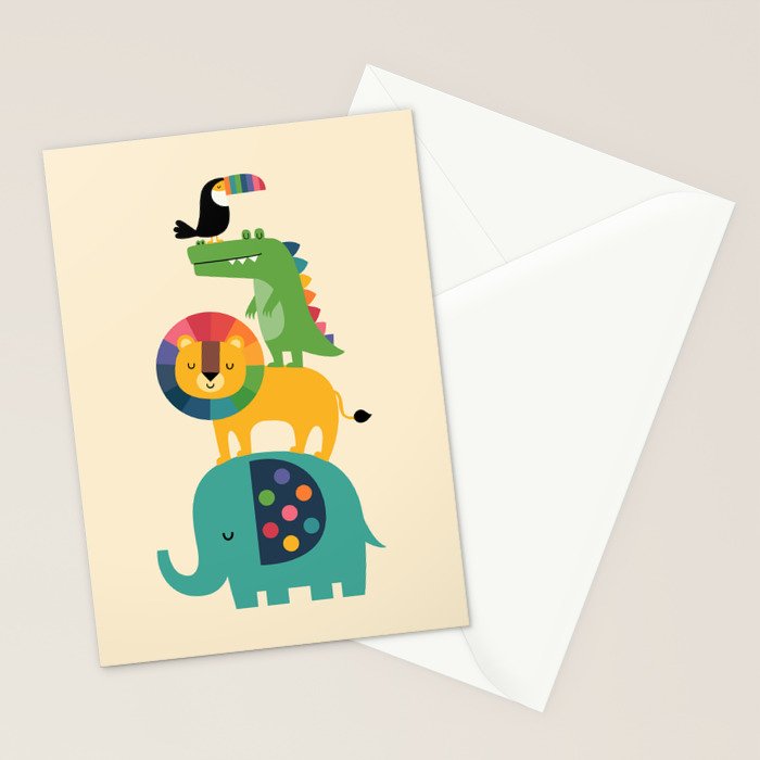 Rainbow Safari Stationery Card Gallery Image 2