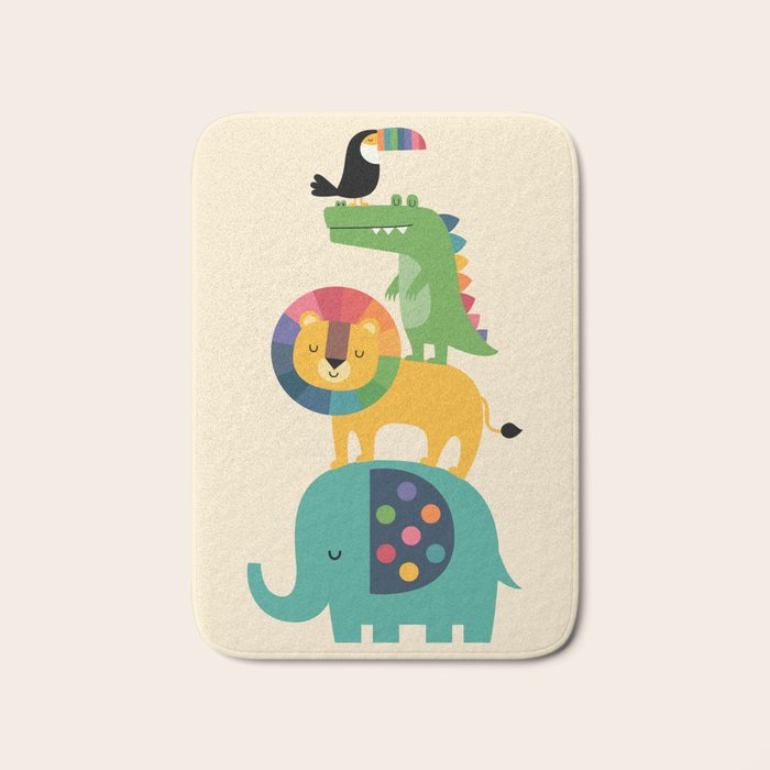 Rainbow Safari Bath Mat Gallery Image 1