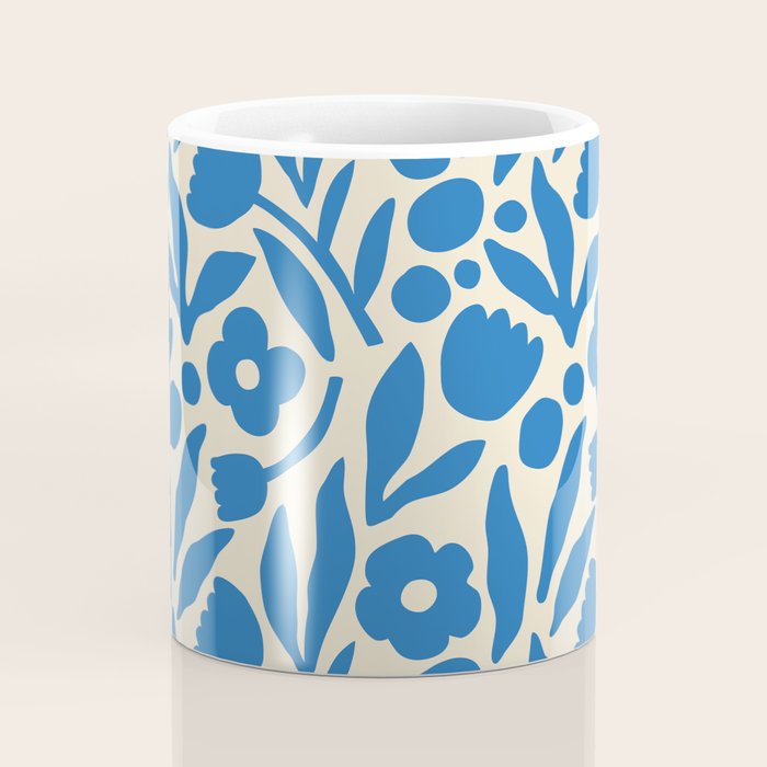 Blue flower nature art pattern Coffee Mug Gallery Image 4