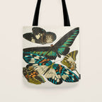 Vintage Butterfly Illustration EA Seguy Papillon Tote Bag Gallery Image 1