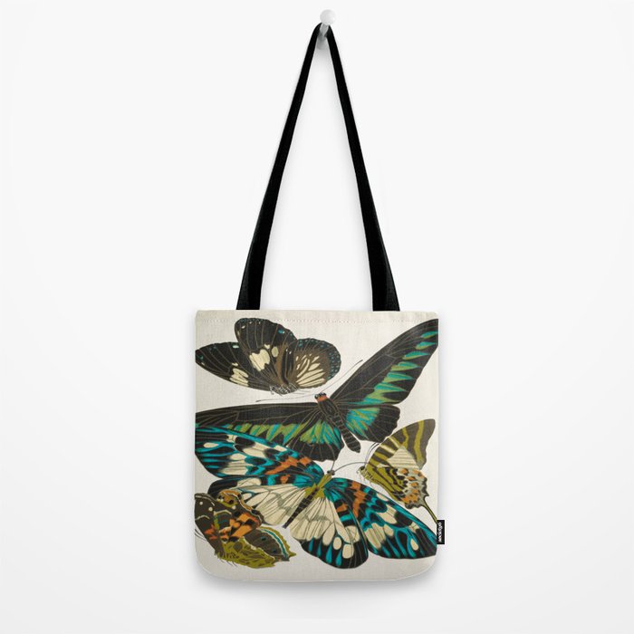Vintage Butterfly Illustration EA Seguy Papillon Tote Bag Gallery Image 2