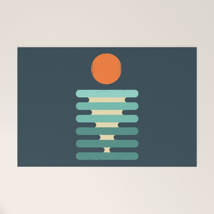 Minimalist ocean Welcome Mat Gallery Image 1
