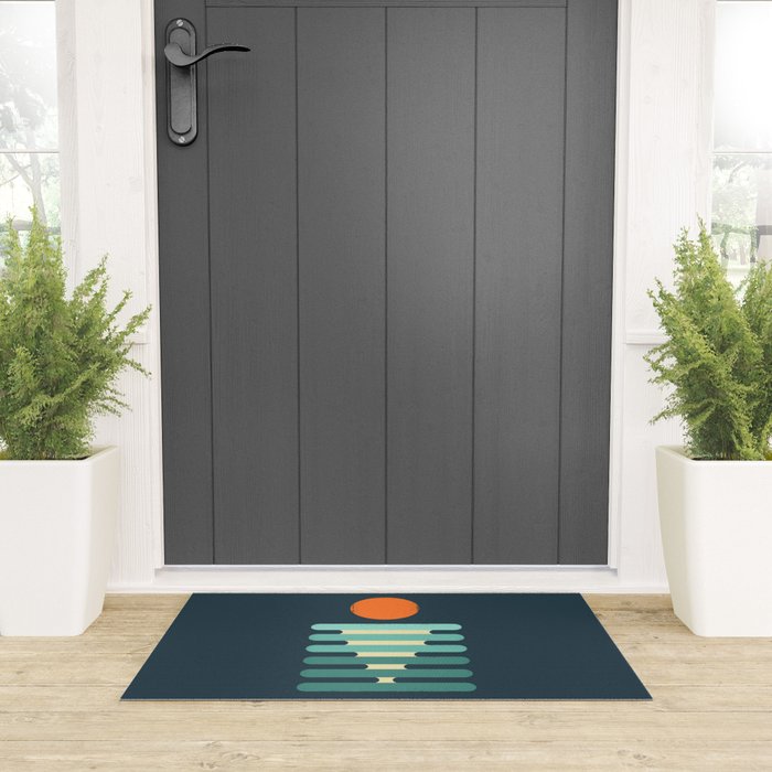 Minimalist ocean Welcome Mat Gallery Image 3