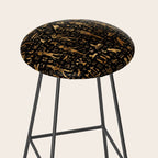 Ancient Egyptian Hieroglyphics Obsidian Copper Stool Gallery Image 2