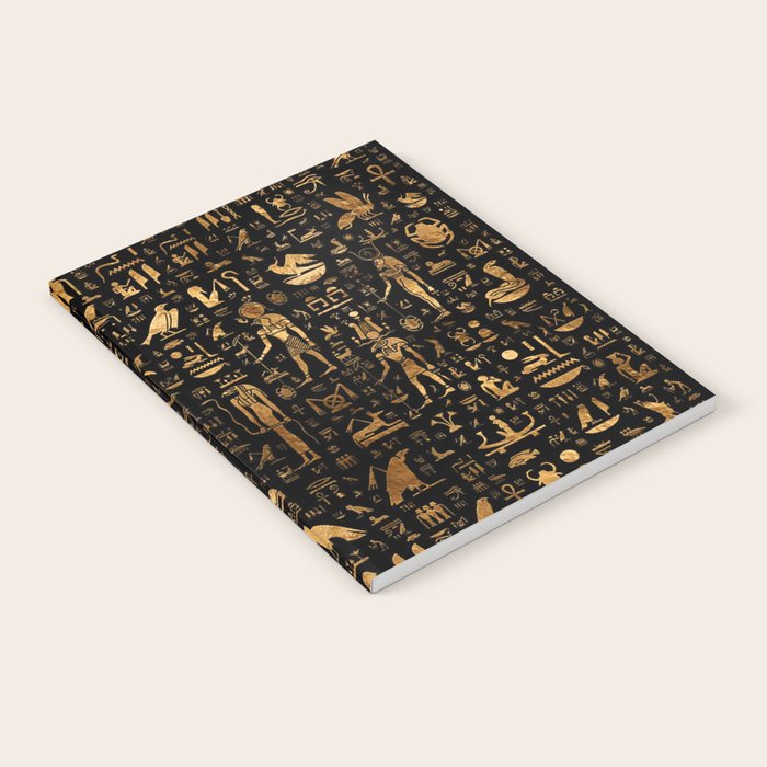 Ancient Egyptian Hieroglyphics Obsidian Copper Notebook Gallery Image 2