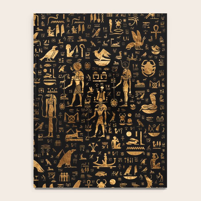 Ancient Egyptian Hieroglyphics Obsidian Copper Notebook Gallery Image 4