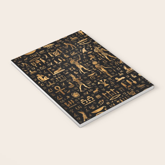 Ancient Egyptian Hieroglyphics Obsidian Copper Notebook Gallery Image 3