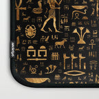Ancient Egyptian Hieroglyphics Obsidian Copper Laptop Sleeve Gallery Image 3