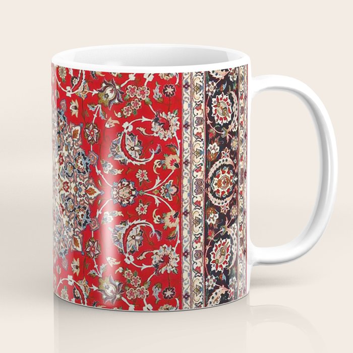 Fine Silk & Wool Isfahan Persian Rug Print Coffee Mug Gallery Image 1