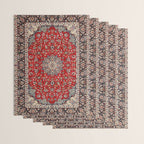 Fine Silk & Wool Isfahan Persian Rug Print Wrapping Paper Gallery Image 3